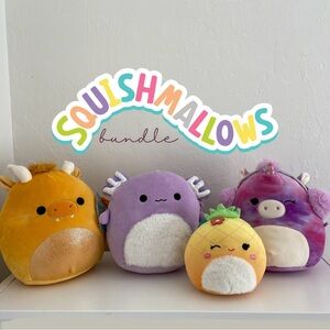 Squishmallows Bundle of 4 | Mister, Monica, Maui + Lola